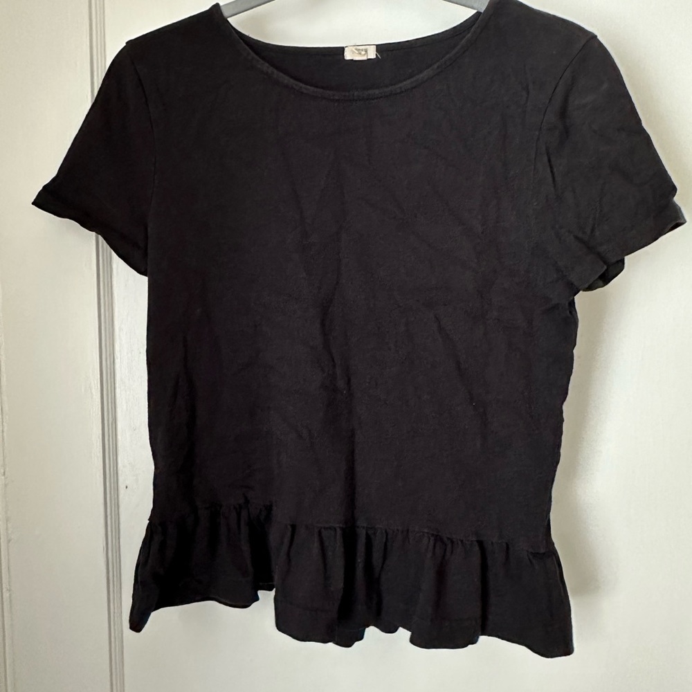 JCrew peplum short sleeve S